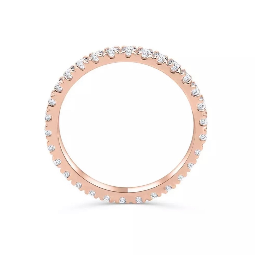 ✨18K Dainty Rose Gold Eternity Band✨ - Picture 2 of 4